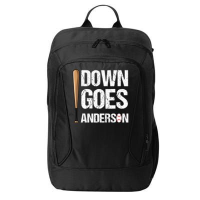 FUNNY BASEBALL DOWN GOES ANDERSON City Backpack