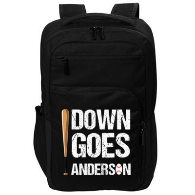 FUNNY BASEBALL DOWN GOES ANDERSON Impact Tech Backpack