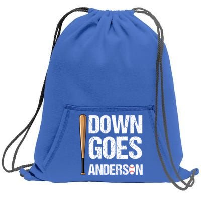 FUNNY BASEBALL DOWN GOES ANDERSON Sweatshirt Cinch Pack Bag