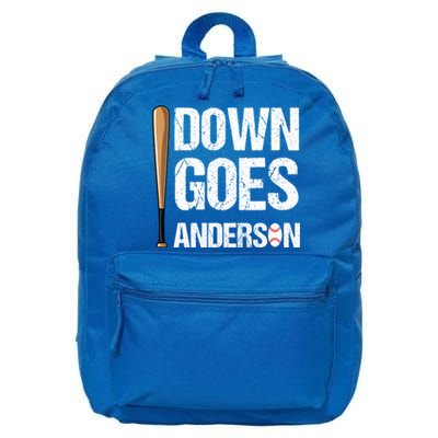 FUNNY BASEBALL DOWN GOES ANDERSON 16 in Basic Backpack