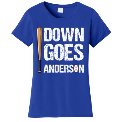 FUNNY BASEBALL DOWN GOES ANDERSON Women's T-Shirt