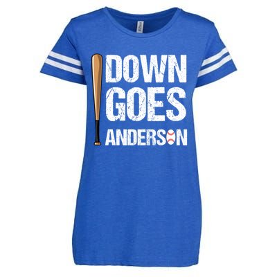 FUNNY BASEBALL DOWN GOES ANDERSON Enza Ladies Jersey Football T-Shirt