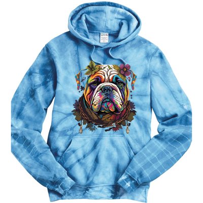 Funny Bulldog Dog Hippie Tie Dye Hoodie