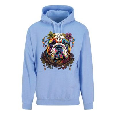 Funny Bulldog Dog Hippie Unisex Surf Hoodie