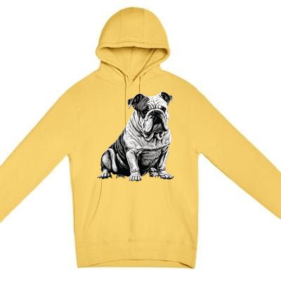 Funny Bulldog Dog Premium Pullover Hoodie