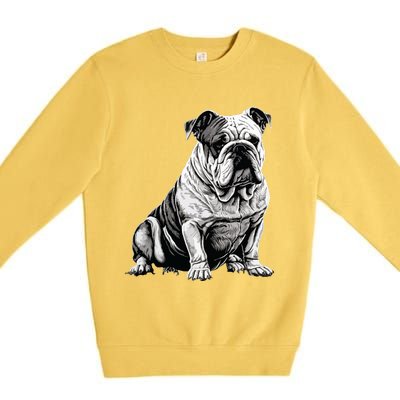 Funny Bulldog Dog Premium Crewneck Sweatshirt