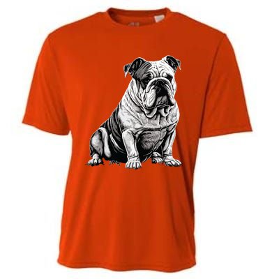 Funny Bulldog Dog Cooling Performance Crew T-Shirt