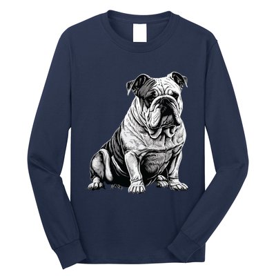 Funny Bulldog Dog Long Sleeve Shirt