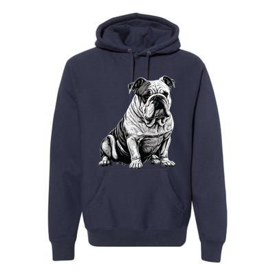 Funny Bulldog Dog Premium Hoodie