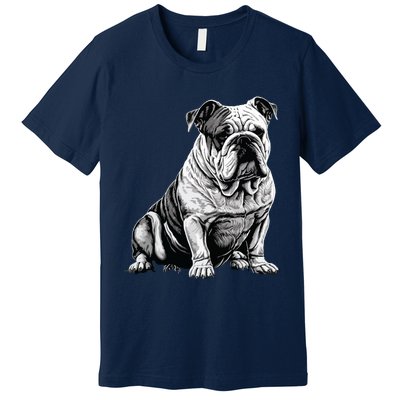 Funny Bulldog Dog Premium T-Shirt