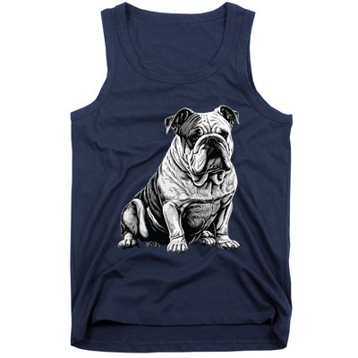 Funny Bulldog Dog Tank Top