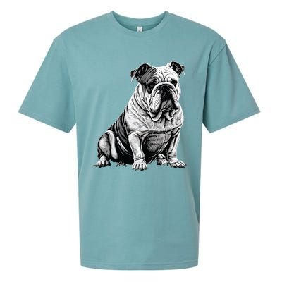 Funny Bulldog Dog Sueded Cloud Jersey T-Shirt