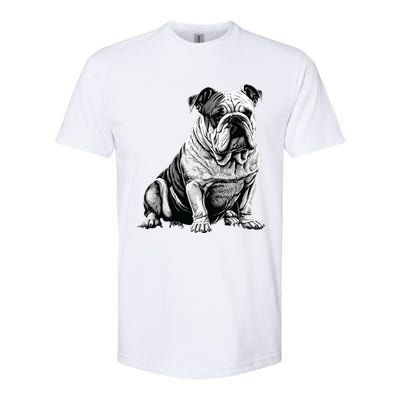 Funny Bulldog Dog Softstyle CVC T-Shirt