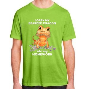 Funny Bearded Dragon Cute Lizard Beardie Ate My Homework Gift Adult ChromaSoft Performance T-Shirt