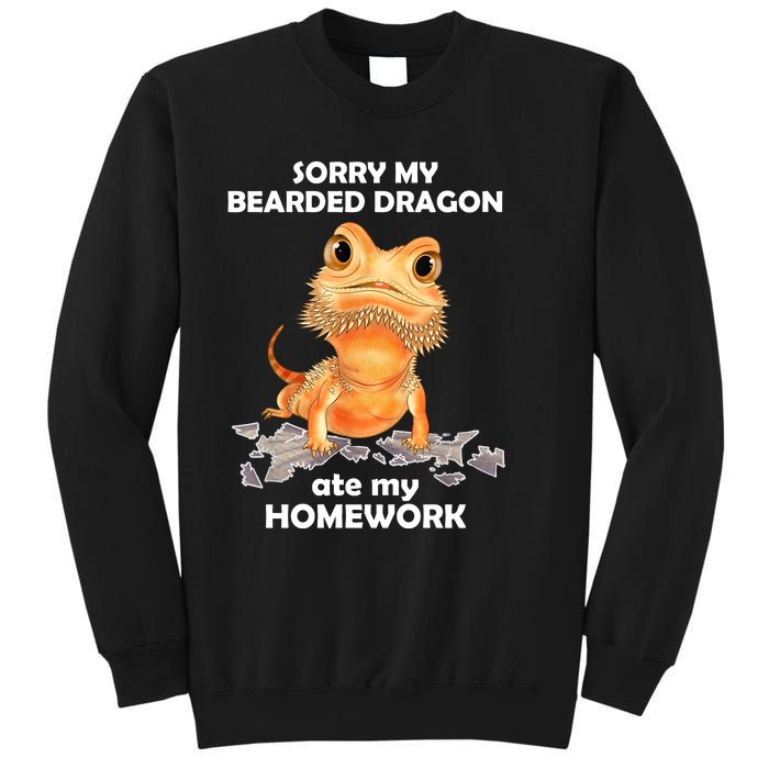 Funny Bearded Dragon Cute Lizard Beardie Ate My Homework Gift Sweatshirt