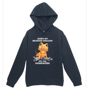 Funny Bearded Dragon Cute Lizard Beardie Ate My Homework Gift Urban Pullover Hoodie