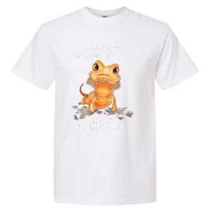 Funny Bearded Dragon Cute Lizard Beardie Ate My Homework Gift Garment-Dyed Heavyweight T-Shirt