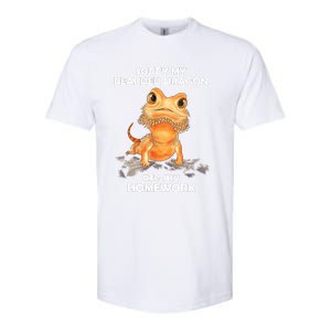 Funny Bearded Dragon Cute Lizard Beardie Ate My Homework Gift Softstyle CVC T-Shirt