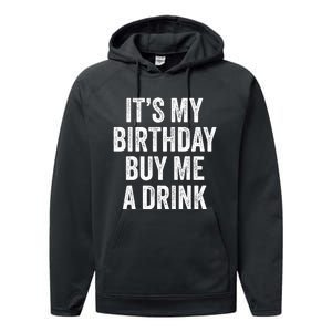 Funny Birthday Decorations Dad Its My Birthday Performance Fleece Hoodie