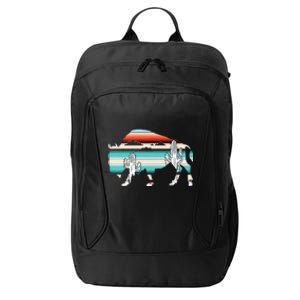 Funny Bison Desert Cactus Serape Western City Backpack