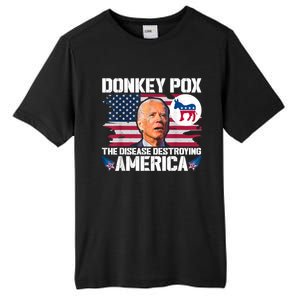 Funny Biden Donkey Pox The Disease Destroying America Tall Fusion ChromaSoft Performance T-Shirt