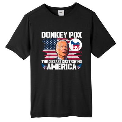 Funny Biden Donkey Pox The Disease Destroying America Tall Fusion ChromaSoft Performance T-Shirt