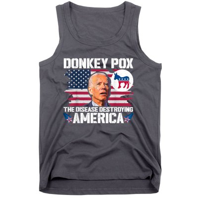 Funny Biden Donkey Pox The Disease Destroying America Tank Top