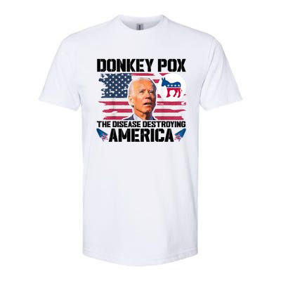 Funny Biden Donkey Pox The Disease Destroying America Softstyle CVC T-Shirt