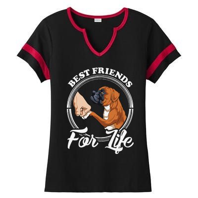 Funny Boxer Dog Boxer Dog Lover Ladies Halftime Notch Neck Tee