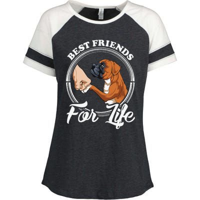 Funny Boxer Dog Boxer Dog Lover Enza Ladies Jersey Colorblock Tee