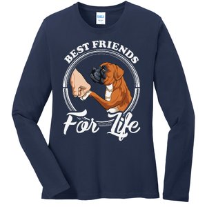 Funny Boxer Dog Boxer Dog Lover Ladies Long Sleeve Shirt