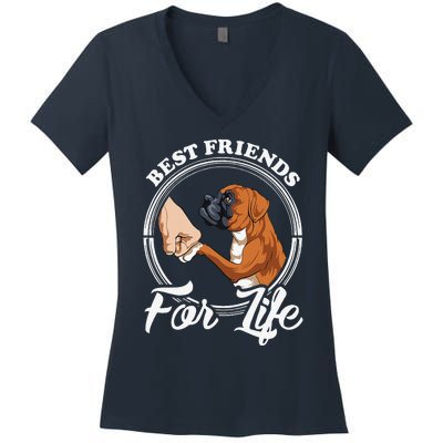 Funny Boxer Dog Boxer Dog Lover Women's V-Neck T-Shirt