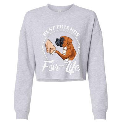 Funny Boxer Dog Boxer Dog Lover Cropped Pullover Crew