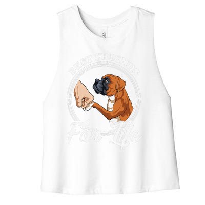 Funny Boxer Dog Boxer Dog Lover Women's Racerback Cropped Tank