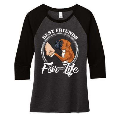 Funny Boxer Dog Boxer Dog Lover Women's Tri-Blend 3/4-Sleeve Raglan Shirt