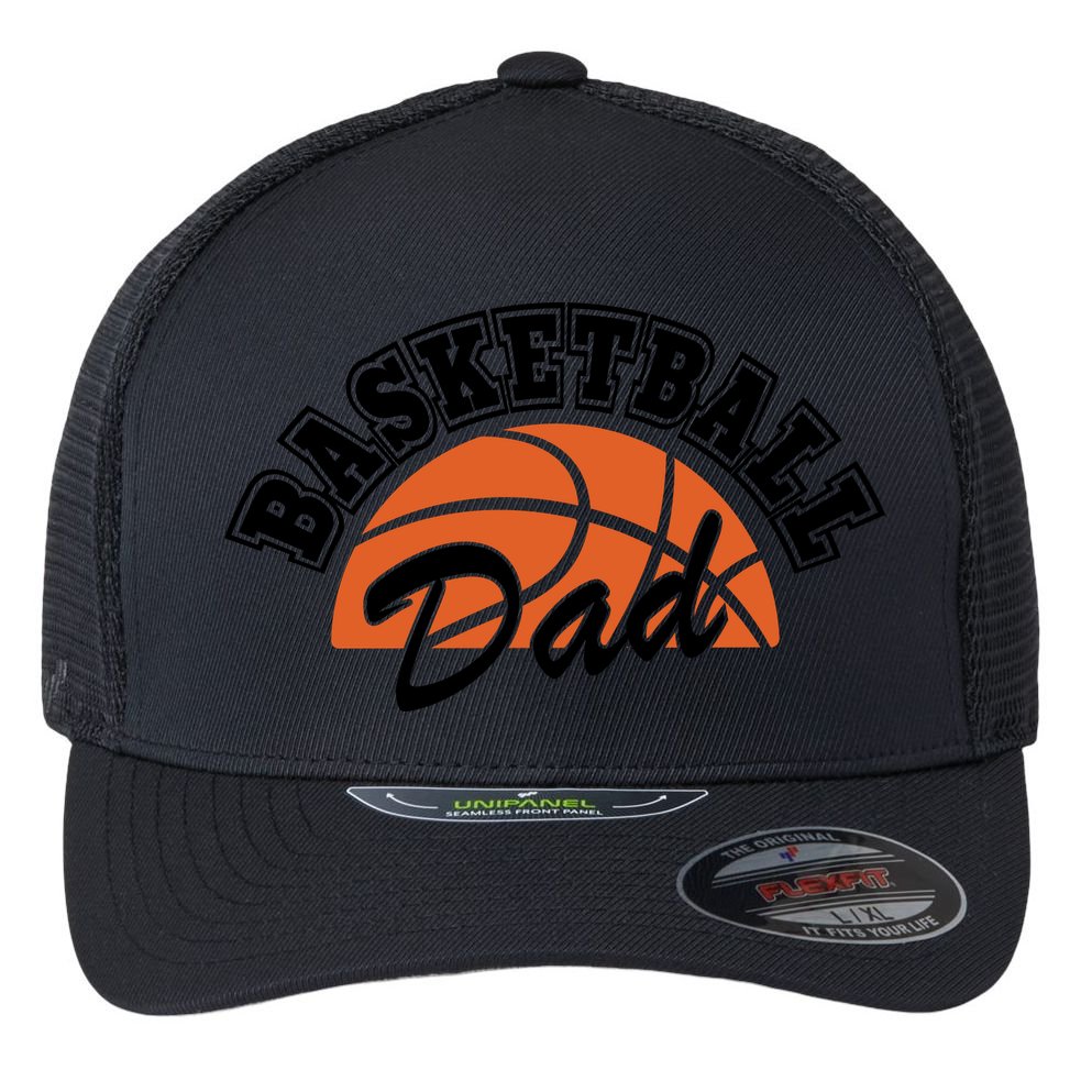 Funny Basketball Dad Gift For Basketball Player Flexfit Unipanel Trucker Cap