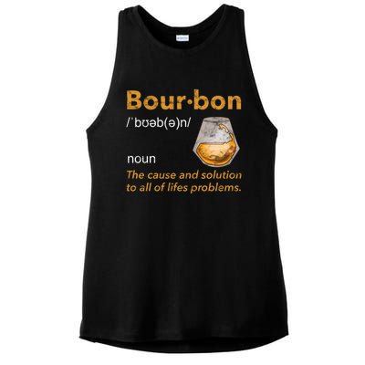 Funny Bourbon Definition Whiskey Ing Quote Gift Idea Gift Ladies PosiCharge Tri-Blend Wicking Tank