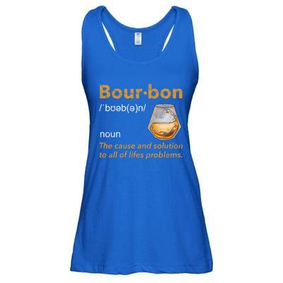 Funny Bourbon Definition Whiskey Ing Quote Gift Idea Gift Ladies Essential Flowy Tank