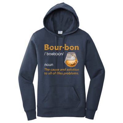 Funny Bourbon Definition Whiskey Ing Quote Gift Idea Gift Women's Pullover Hoodie