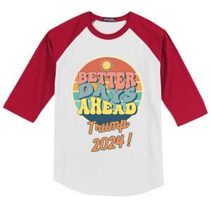 Funny Better Days Ahead Potus 2024 Election Trump Biden Great Gift Kids Colorblock Raglan Jersey