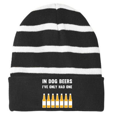 Funny Beer Drinking Alchohol For Adults Striped Beanie with Solid Band