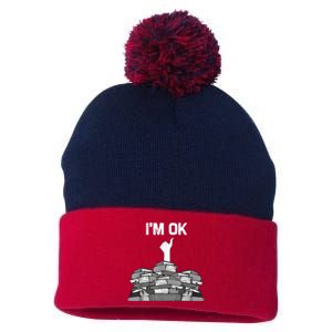 Funny Books Design For Women Avid Reader Bookworm Pom Pom 12in Knit Beanie