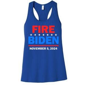 Fire Biden Elect Trump President 2024 Republican Patriot Women's Racerback Tank