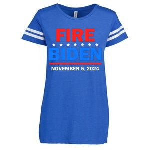 Fire Biden Elect Trump President 2024 Republican Patriot Enza Ladies Jersey Football T-Shirt