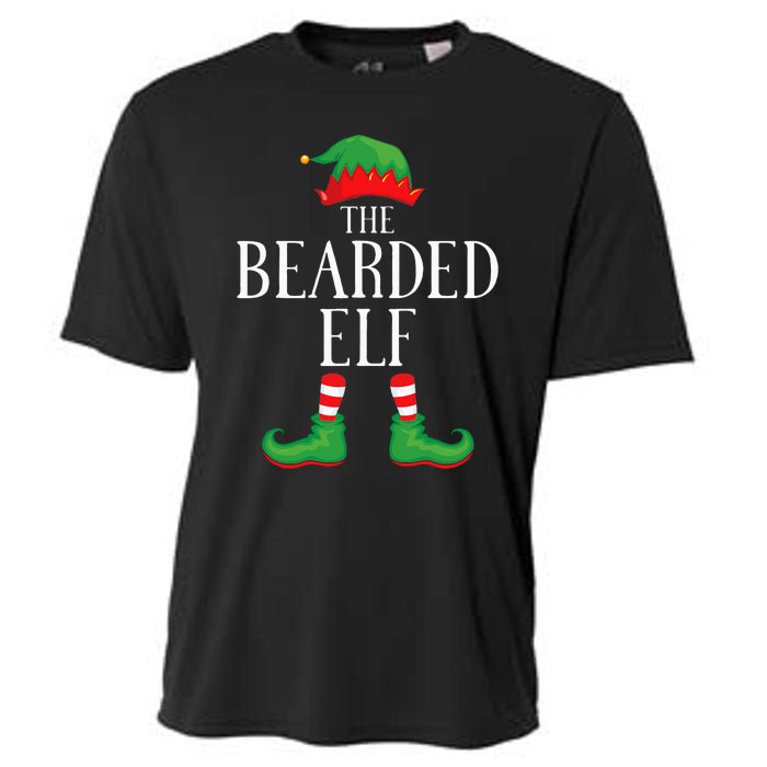 Festive Bearded Elf Group Christmas Costume Cooling Performance Crew T-Shirt