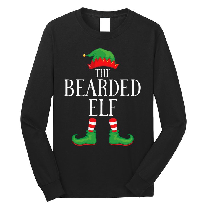 Festive Bearded Elf Group Christmas Costume Long Sleeve Shirt