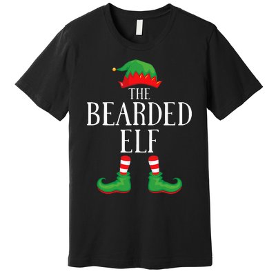 Festive Bearded Elf Group Christmas Costume Premium T-Shirt