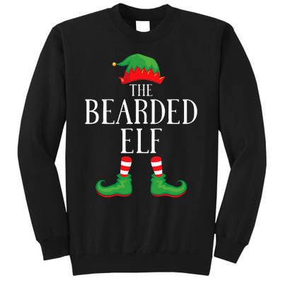 Festive Bearded Elf Group Christmas Costume Tall Sweatshirt