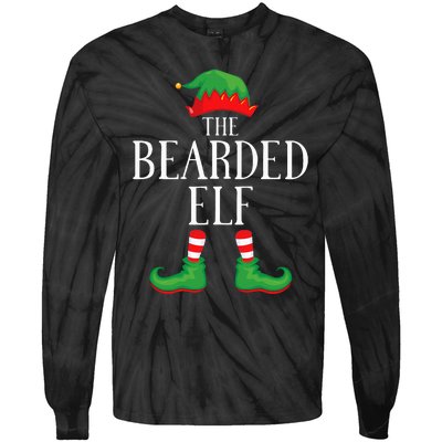 Festive Bearded Elf Group Christmas Costume Tie-Dye Long Sleeve Shirt