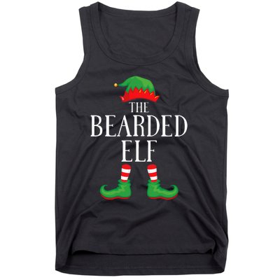 Festive Bearded Elf Group Christmas Costume Tank Top